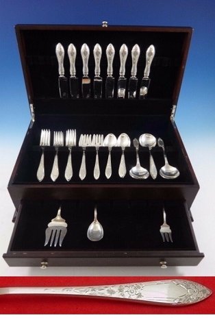 Lady Claire by Stieff Sterling Silver Flatware Set For 8 Service 43 pieces
